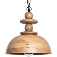 Lámpara Colgante Madera Zeil Solstice ILUZZIA Marrón