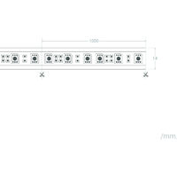 Tira LED Regulable 220V AC 60 LED/m Rojo IP65 a Medida Corte cada 100 cm 1m -  1m