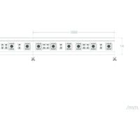 Tira LED Regulable 220V AC 60 LED/m Naranja IP65 a Medida Corte cada 100 cm 1m -  1m