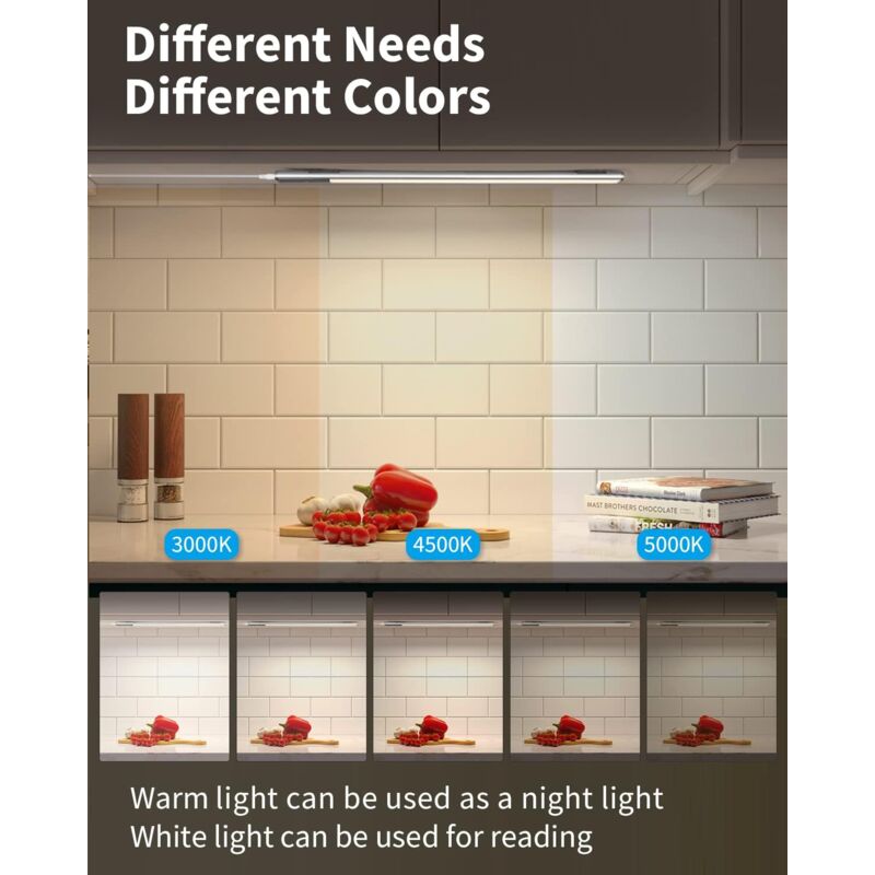 Magnetic Strips For Under Cabinet Lights - 4 Pack Adhesive Iron Strips, Universal Replacement