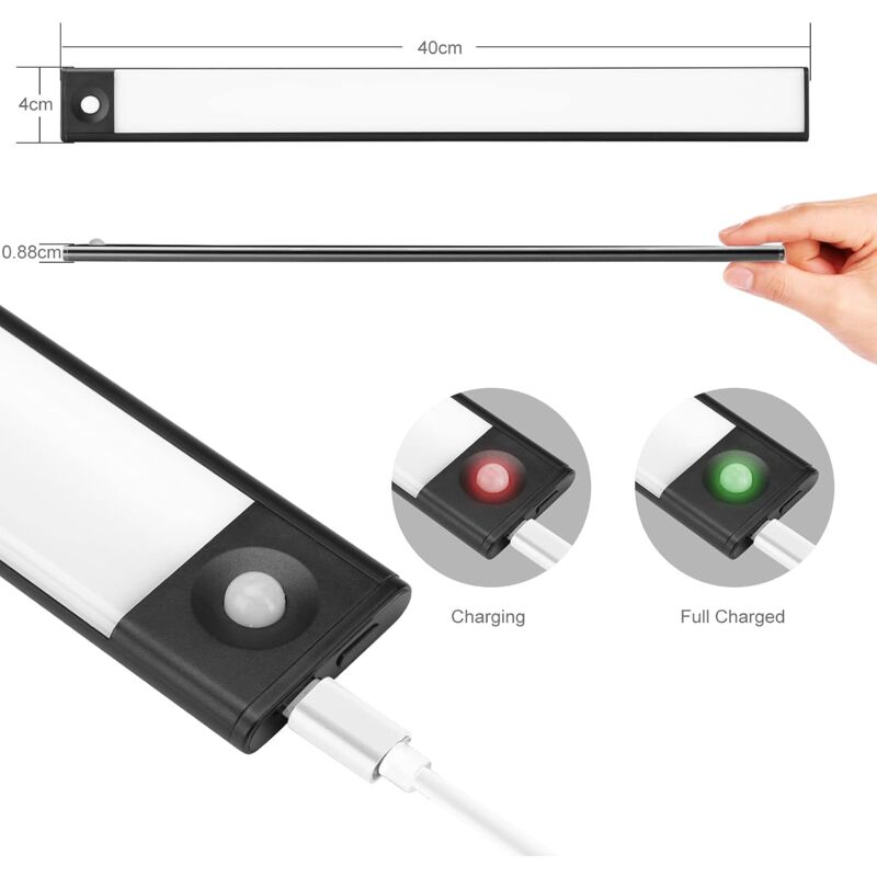thumbnail image 2 of MERTTURM Under Cabinet Light, 132 LED Rechargeable Battery Operated... 2 of 9