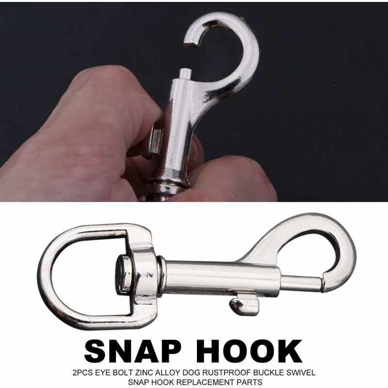 AlwaysH 10 Pack Small Stainless Steel Screw Snap Hooks Small