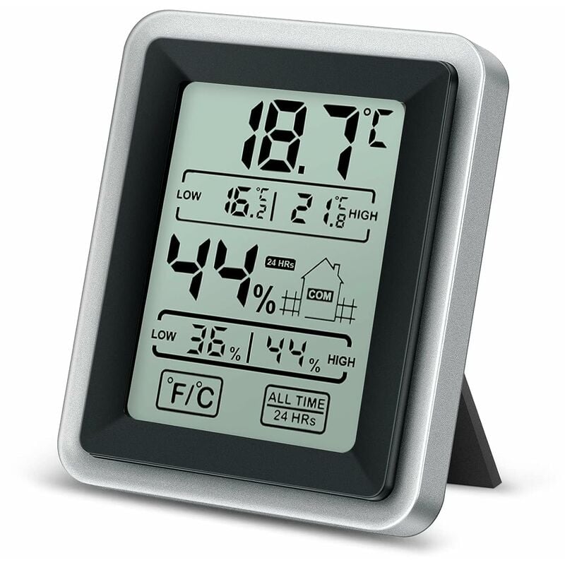 Brannan Digital Room Thermometer Indoor Humidity Meter Hygrometer Accurate Room Temperature Greenhouse Thermometer Max Min Recording Backlight LCD