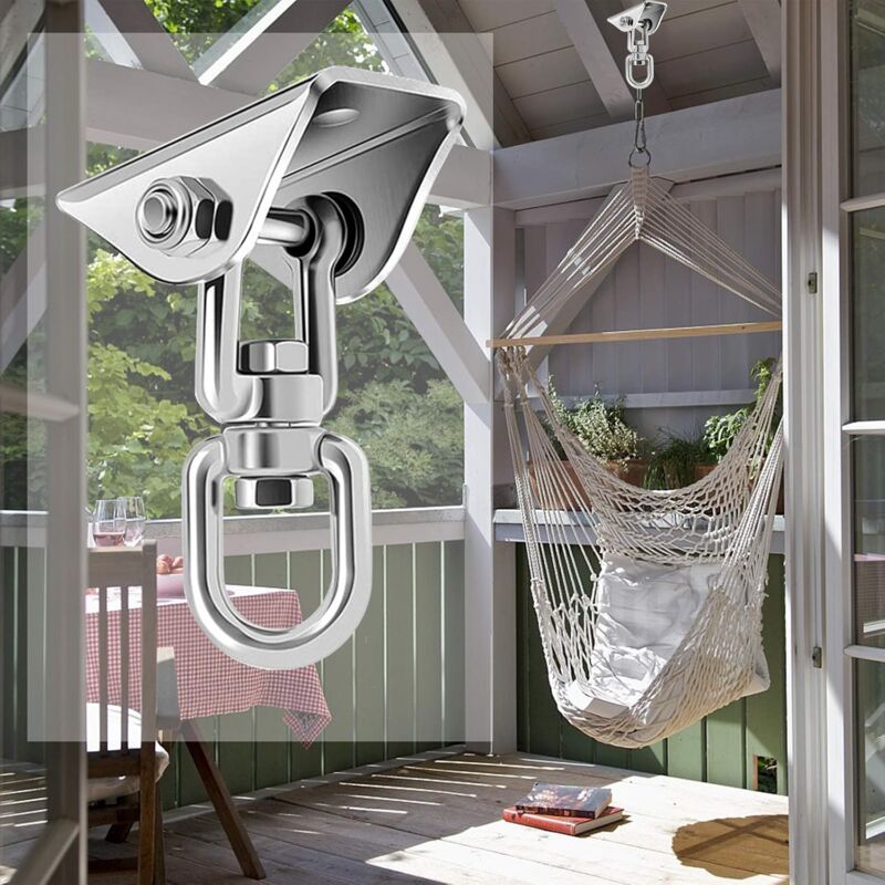 GABRIELLE Ceiling Hook For Hanging Chair, 360° Rotatable, Swing, Suspension, Hook With Screws For Concrete, Wood, Playground, Winter Garden, Trapeze