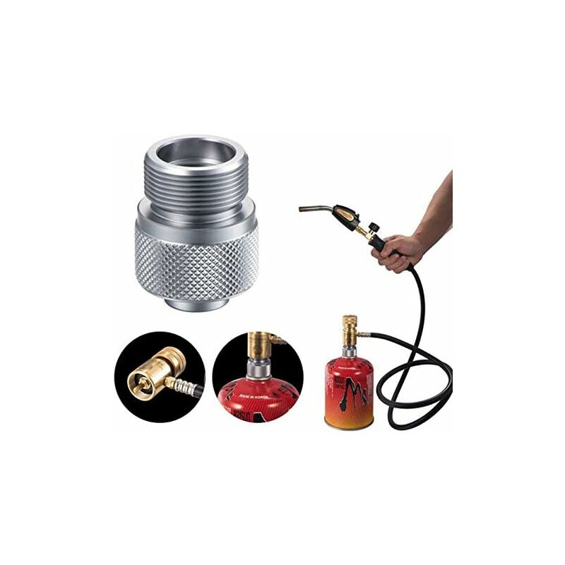 Gas Tank Converter, Camp Gas Converter Portable Gas Adapter Propane Gas  Device Flat Gas Cylinder Outdoor Camping Stove Accessories（3X3.8cm）