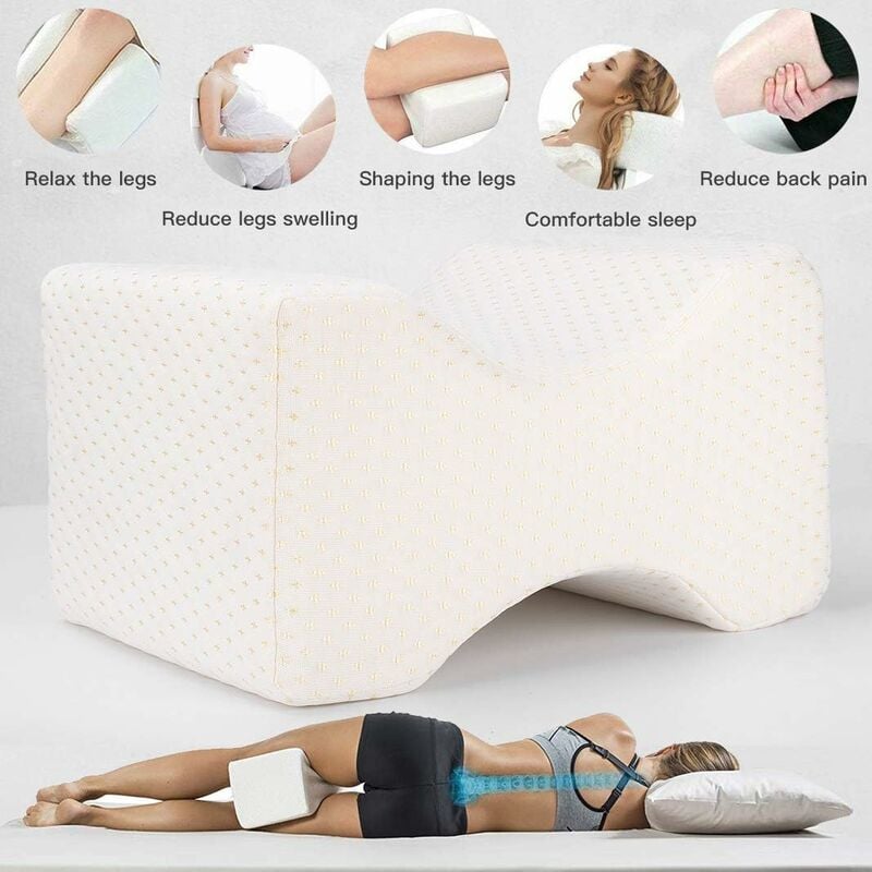 Memory Foam Leg Pillow Orthopaedic Contour Back Hips Knee Support Pain  Relief UK