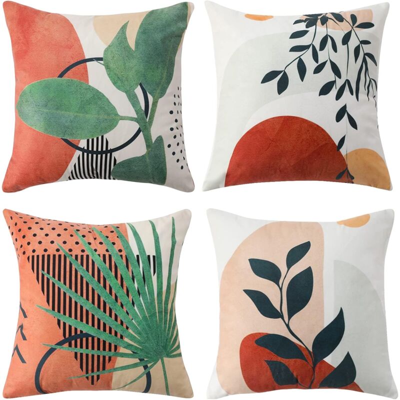 Summer Outdoor Pillow Covers 20x20 Inch 2 Pcs, Mustard Yellow White Sun Boho Decorative Throw Pillows,Sunshine Abstract Farmhouse Decor Pillowcase