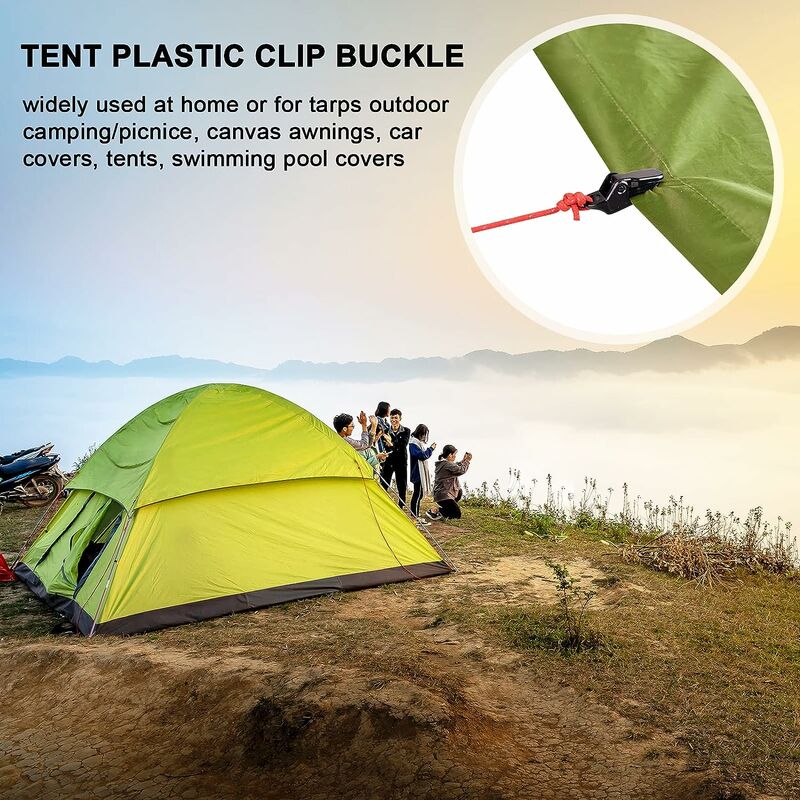 3pcs Alligator Tent Clips Outdoor Camping Tarp Clip Hooks