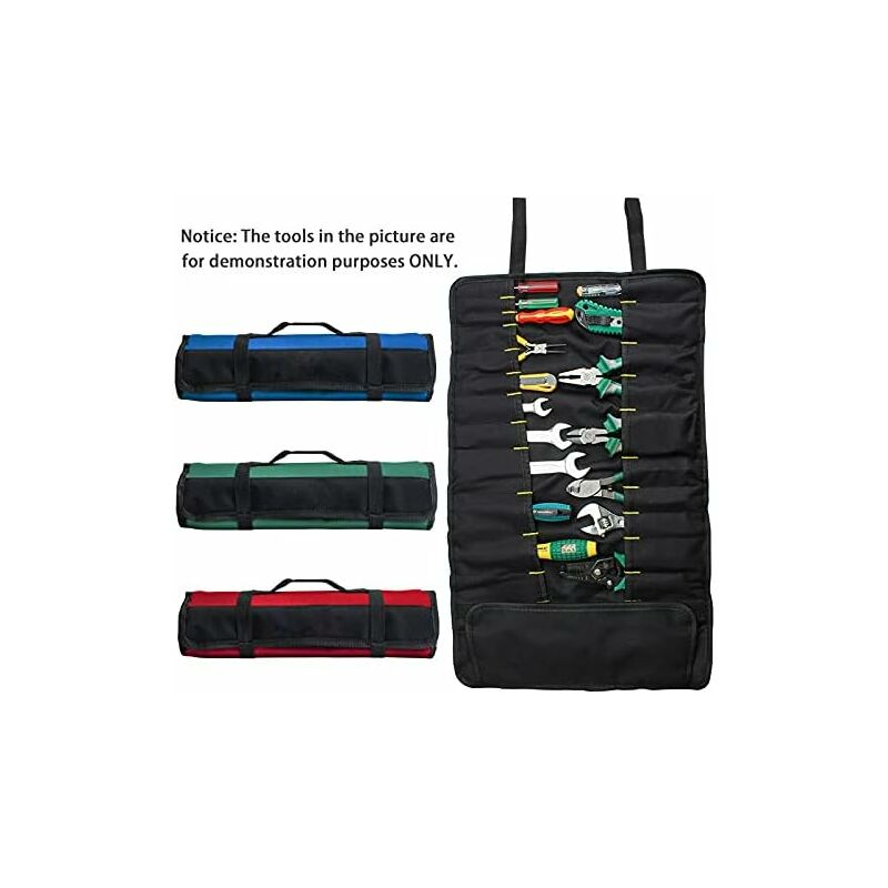 22 Pocket Tool Roll Fold Spanner Canvas Case Wrench Storage Bag Multifunctional | Australia