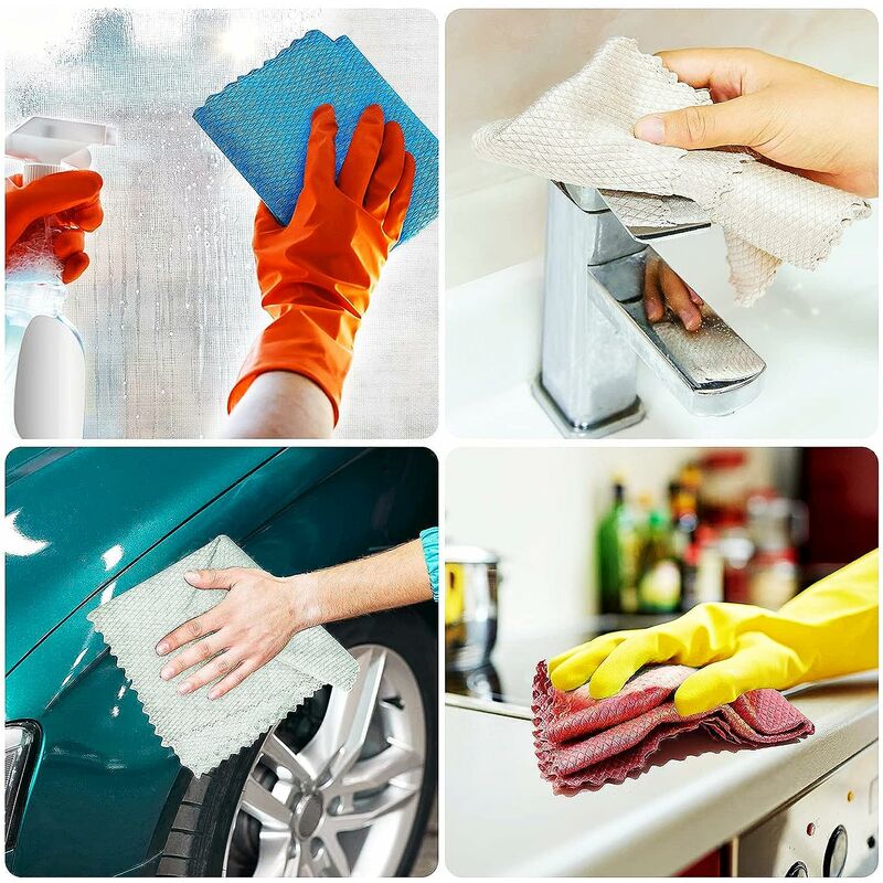 Dusting Cleaning Gloves, Microfiber Dusting Gloves Washable Dusting Mittens  Microfiber Gloves For Blinds Mirrors Auto Kitchen Corner Gap