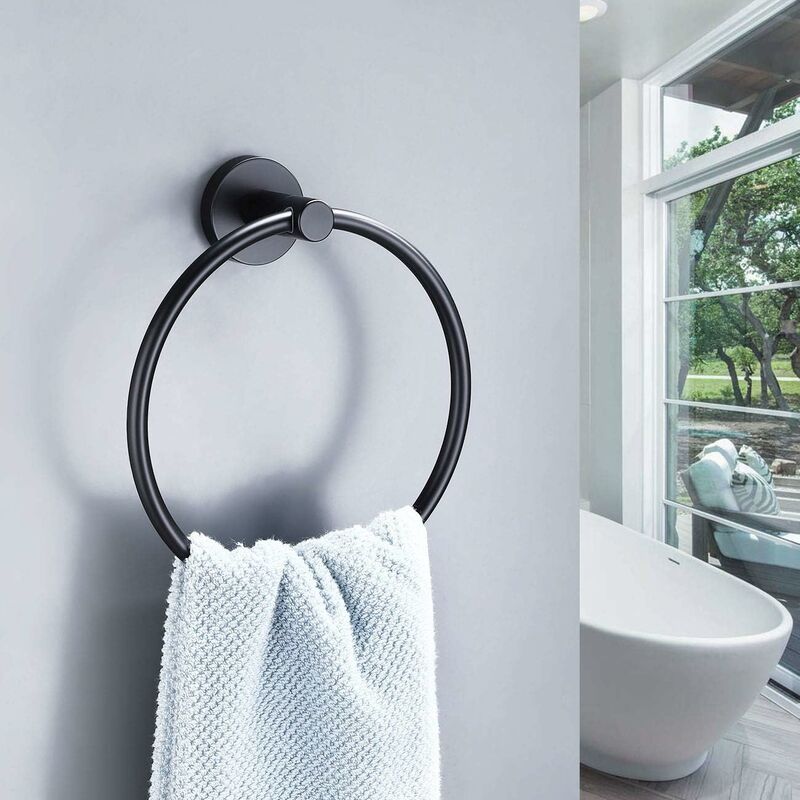 60cm Black Iron Bathroom Water Pipe Towel Rail | Wall Mounted Towel Bar  Towel Holder | Industrial Pipe Towel Rack Bathroom Accessories