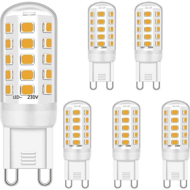 G9 LED Bulb 3W Equivalent to 28W 33W 40W Halogen Bulbs, G9 Led Bulb Warm White 2700K, Led G9 Bulbs, G9 Socket Led Lamp, No Flicker, Non Dimmable, 220-240V,5 Pack [