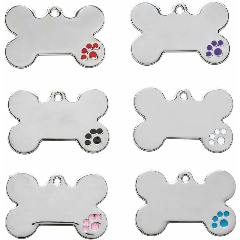 Dog Tags, Bone ID Tag for Dog, Engraved Bone Shaped Pet ID Dog