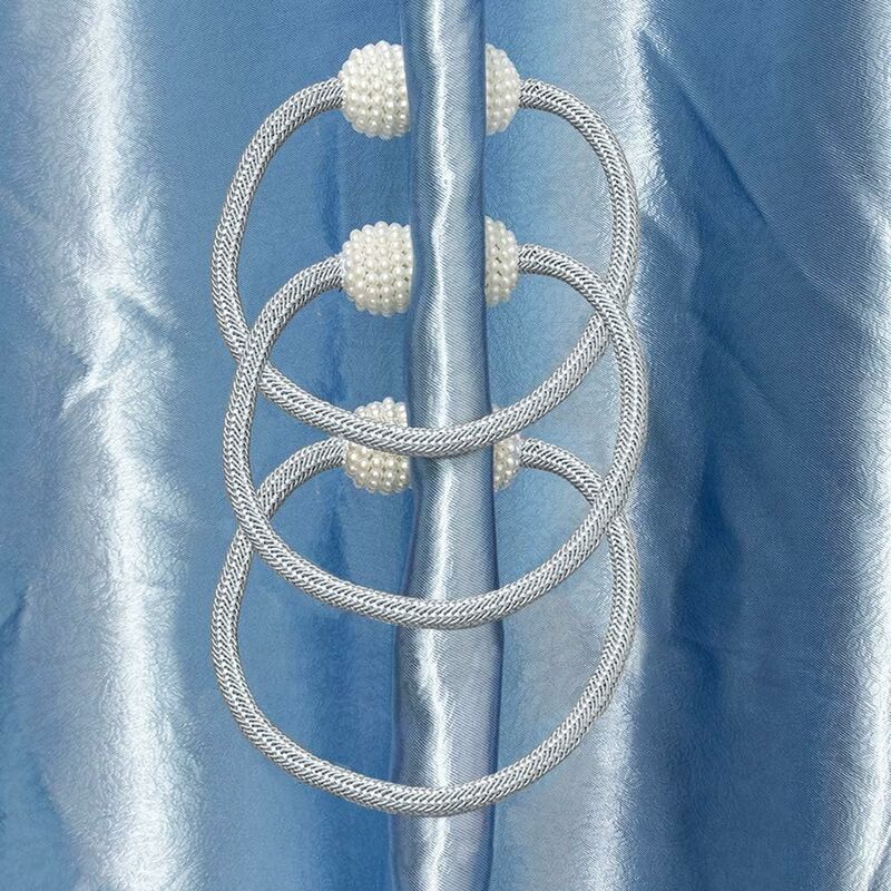 2 Pieces Magnetic Curtain Tiebacks Curtain Clips Rope Holdbacks Curtain  Ropes Drape Holdbacks Holder Curtain Holder Buckles for Home Office  Decoration