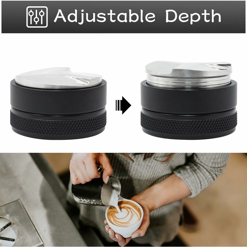 Confezione da 2 filtri da caffè da 53,3 mm, riutilizzabili, spessore 1,7 mm, per filtro del caffè espresso (53,3 mm, 100 um