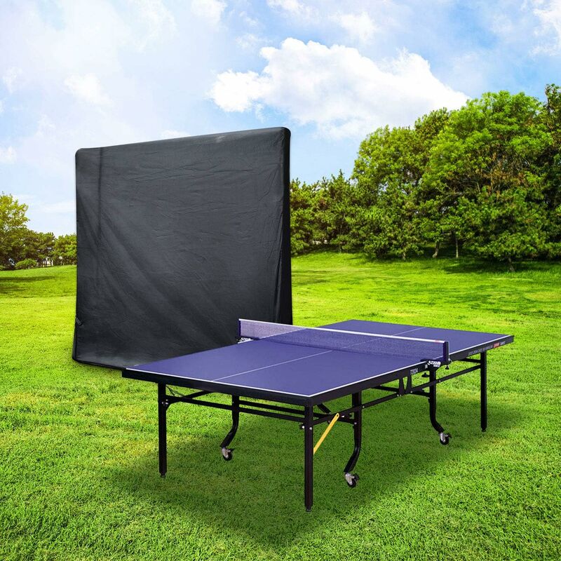 Table Tennis Table Cover Waterproof Cover For Ping Pong Table 165 X 70 X  185 Cm Black
