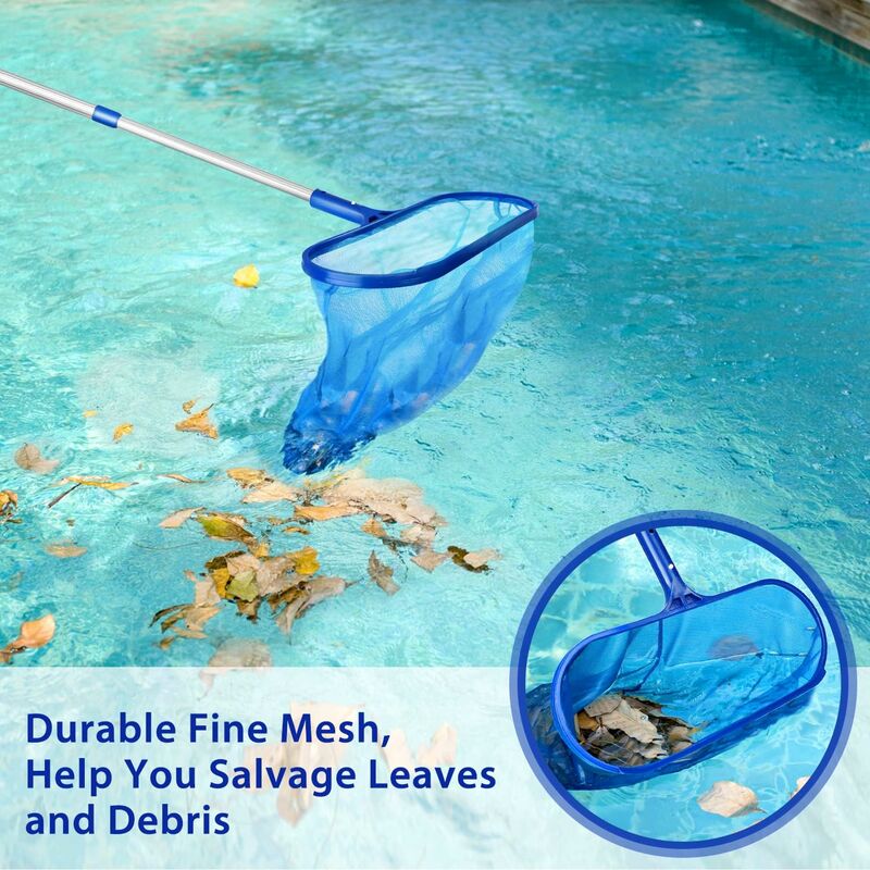 Pool Skimmer Net Leaf Rake Cleaning Tool Fine Mesh Bag for, tree