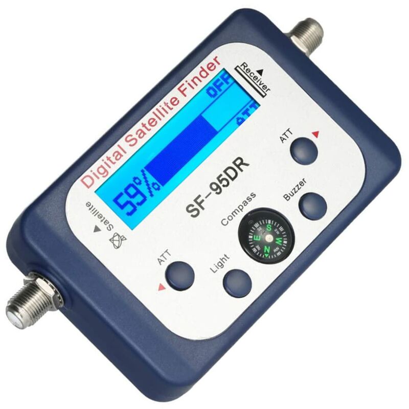Digital Satellite Finder, SF-95DRMINI Digital Satellite Signal Signal Meter  with LCD Display Digital SatFinder with Compass