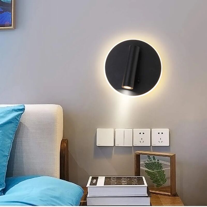 Adjustable Wall Sconce Surface Mounted Wall Lamp, GU10 Wall Spotlight Fixture Modern Bedroom Bedside Reading Wall Swivel Spotlights For Living Room Corridor Hallway - View #7
