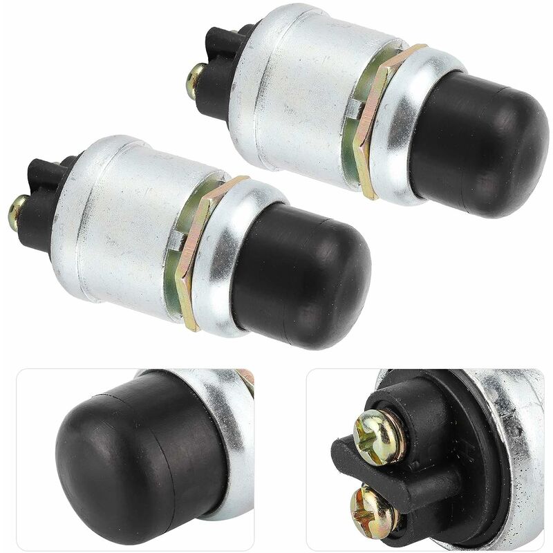 2Pcs Push Button Switch Waterproof On/Off Motor Start Stop Switch 10A AC  220V