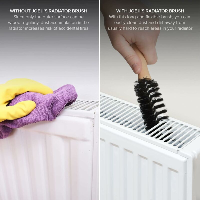 Long Handle Easy Reach Radiator Cleaning Bristle Brush Dust Duster