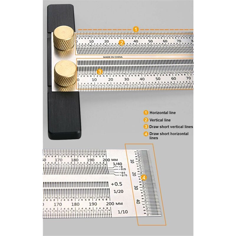 Combination Square Combination Angle Ruler 300mm 12inch Stainless