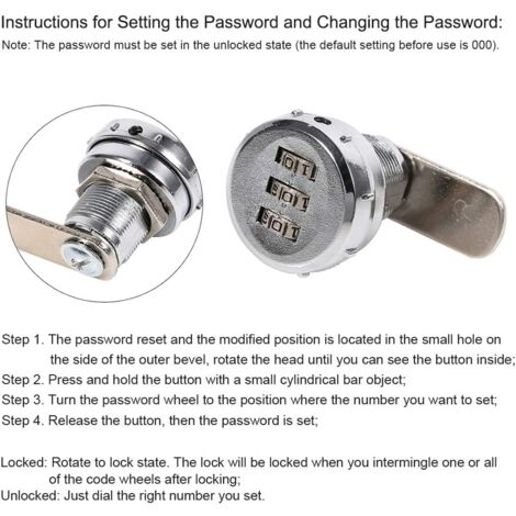Decoding A Combination Locker Lock Code Lock Digital Drawer Cabinet Coded Lock Mechanical 3 Digit ...