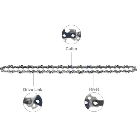4 Pack Chainsaw Chains for 16" (40cm) Bar, 1.3mm 59 Drive Links, Compatible with Stihl, Dolmar, Husqvarna, Einhell, Bosch, Makita and Others