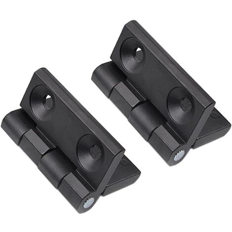Flat Folding Hinge Hole, Zinc Alloy Hinge, Heavy Duty Door Hinge, Suitable for Fixed Door, Entrance Door, Bedroom Door, Garden Door, 2pcs 5050mm Black (1/5)