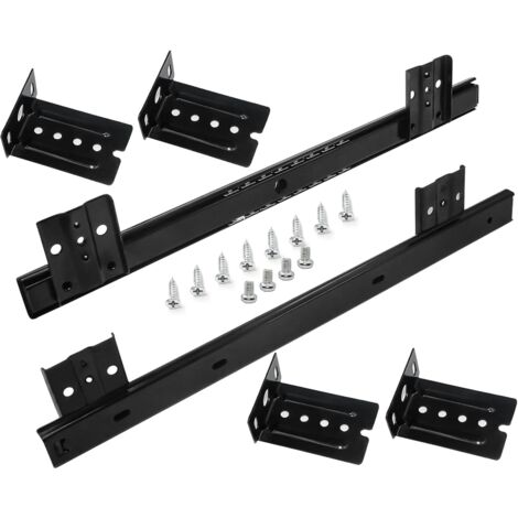 Drawer Slides 350mm Drawer Slide Ball Bearing Slides for Keyboard Sliding Tray (1 Pair) Black