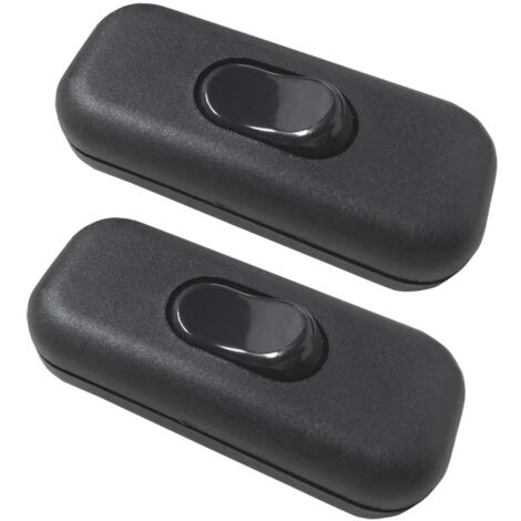 2Pcs 6A 250V Double Pole Toggle Switch Rocker Switch Dimmer/Light Switch, Black (1/5)