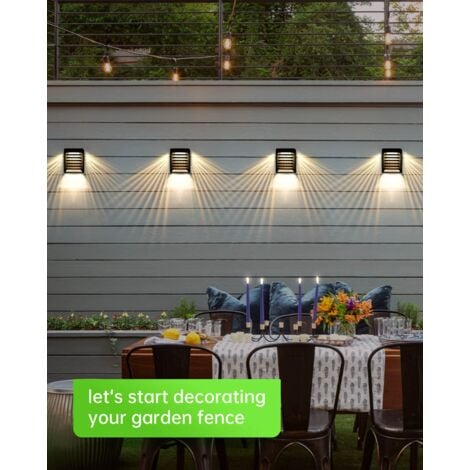 Solar Lights Outdoor - Dual Mode Waterproof Solar LED Lights Outdoor - Decorative Wall Lamps for Patio/Yard/Driveway/Pool/Porch(Pack of 1)