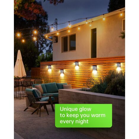 Solar Lights Outdoor - Dual Mode Waterproof Solar LED Lights Outdoor - Decorative Wall Lamps for Patio/Yard/Driveway/Pool/Porch(Pack of 1)
