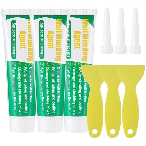 Wall Repair Cream, Wall Repair Agent Cream, Universal Wall Mending Agent Repair Cream, with Scraper and Pointed Nozzle, Mold Wall Surface Repair Agent for Wall - 100g3