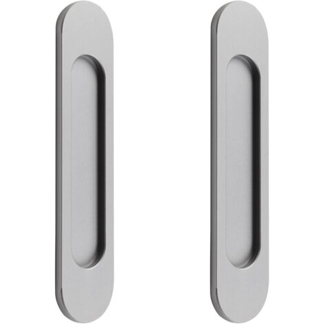 Self-Adhesive Oval Sliding Door Handle, Punch-Free, Suitable for Sliding Barn Doors, Windows, Closets (18cm Gray) (1/5)