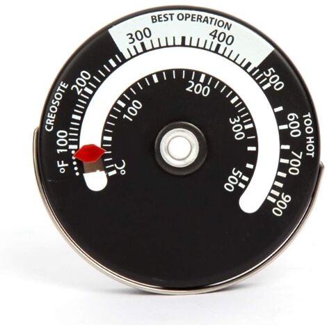 Magnetic Stove Wood Stove Thermometer Chimney Temperature Monitor Gauge for Flue Wood Burner BBQ
