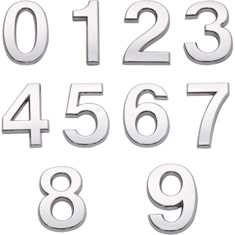 Self-adhesive house numbers for mailbox, door numbers 0-9, residence numbers, 7cm