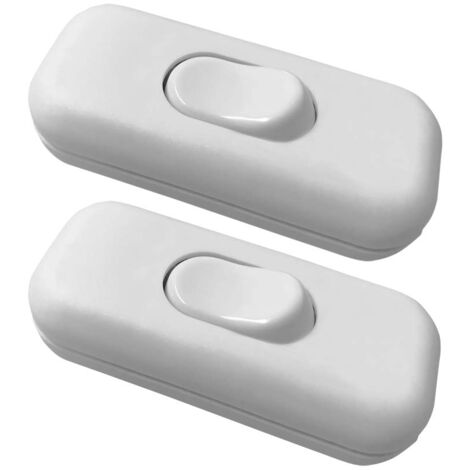 2 Pcs Double Pole Inter Toggle Switch 6A 250V Rocker Switch Dimmer/Light Switch, White (1/5)