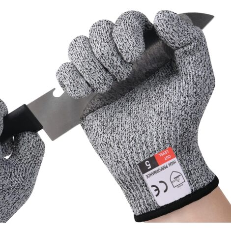 Work Gloves, Anti-Cut Gloves for Kids and Women, Level 5 Protection Cutting Gloves for Kitchen, Gardening, DIY, Outdoor Explore Avoid Cuts, EN 388 Certified Knives - XS