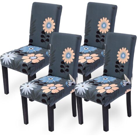 Chair Cover, Stretch Dining Chair Cover 4 Pieces, Removable Washable Decoration Chair Slipcover Chairs Protector