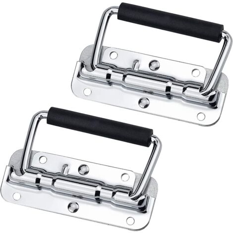 Handle, Metal Door Puller Handle, Spring Folding Handle, Metal Trunk Handle(2pcs) (1/4)