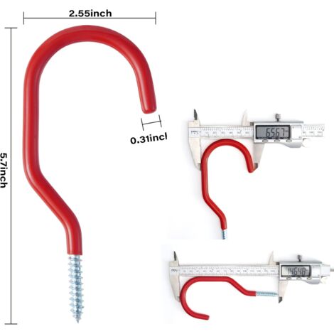 8 Pack Bike Hooks, Multi-Purpose Screw-in Bicycle Rack for Shed, Garage ...