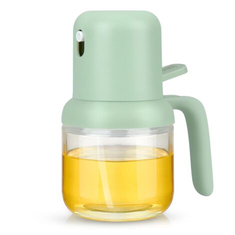 Oil Sprayer, 180ml Glass Kitchen Oil Sprayer, Oil and Vinegar Bottle Olive Oil Sprayer (Green) (1/5)