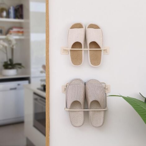 Shoe Rack, Foldable Wall Mounted Shoe Holder, Shoe Organizer Holder, 4pcs