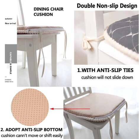 Chair Pad 45x43 Removable, Outdoor Chair Cushions, Non-Slip