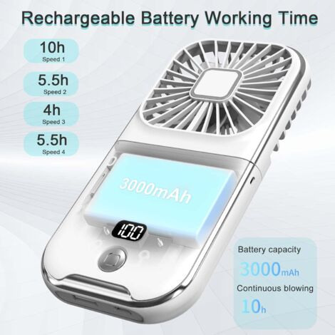 Portable Fan, Mini Portable Fan, Hand Held Fan, Small Personal Fan, Quiet USB Fan