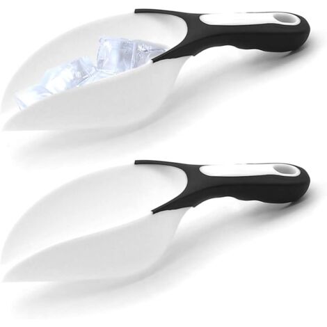 Food Scoop, 2 Pieces Ice Scoops, Ice Cube Scoop, Multifunction Cereal Flour Candy Dispenser Measuring Scoops (1/5)