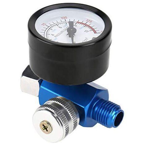 Paint Gun Pressure Gauge, Paint Gun Pressure Regulator, 1/4 Inch Paint Gun Air Pressure Regulator Gauge Pneumatic Tool Accessory-JUSCH