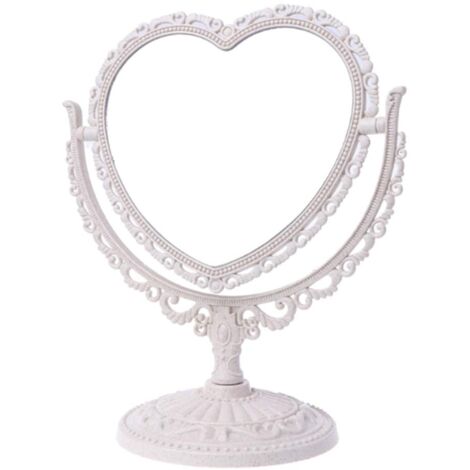 Cosmetic Mirror, Double Sided Rotating Dresser Mirror Lightweight Mirror for Bathroom or Bedroom(Beige) (1/5)