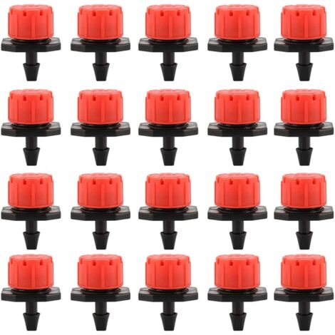 100PCS Drip Irrigation Drippers, Garden Emitter Sprinkler Nozzles, 360° Adjustable Automatic Drip Irrigation for Plant Greenhouse Lawn DIY (1/5)